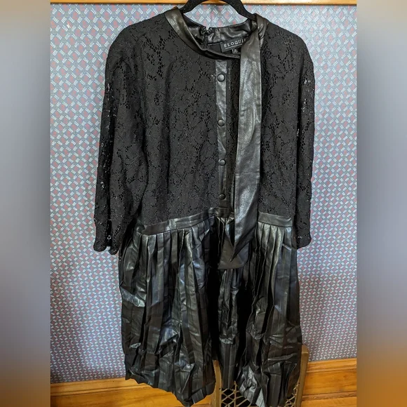 slim fit dress slacks eloquii Size 20 Taupe Faux Leather Jacket Dress – Two Big Blondes Plus Size  Consignment main image 1